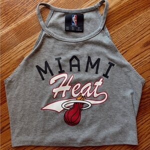 NBA Miami Heat Gray Crop Top